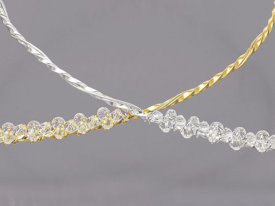 Handgefertigte Hochzeitskronen Versilbert 1210 Roségold