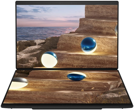 Asus ZenBook Duo UX8407AA-SN595X 14" OLED Ecran Tactil 144Hz (Ultra X9-388H/32GB/1TB SSD/W11 Pro) Gri Moher (Tastatură Engleză Internațională)