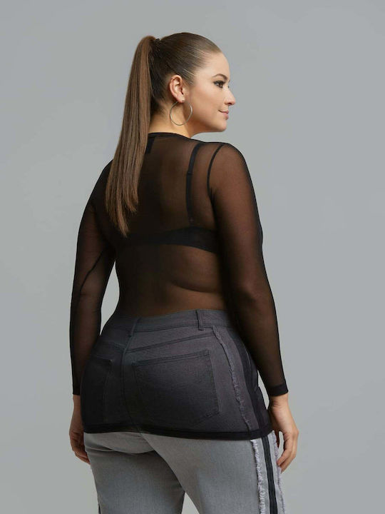 Bluza Damă Mânecă Lungă Neagră