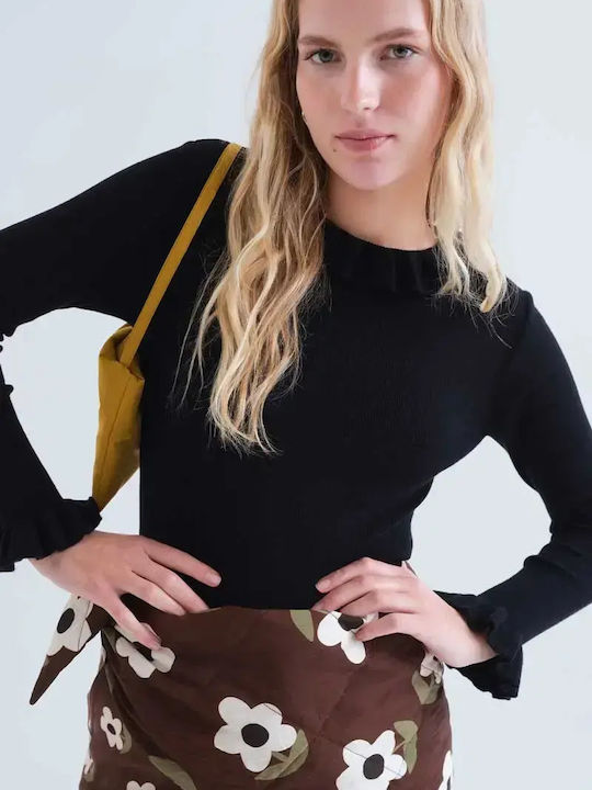 Women's Long Sleeve Blouse Black