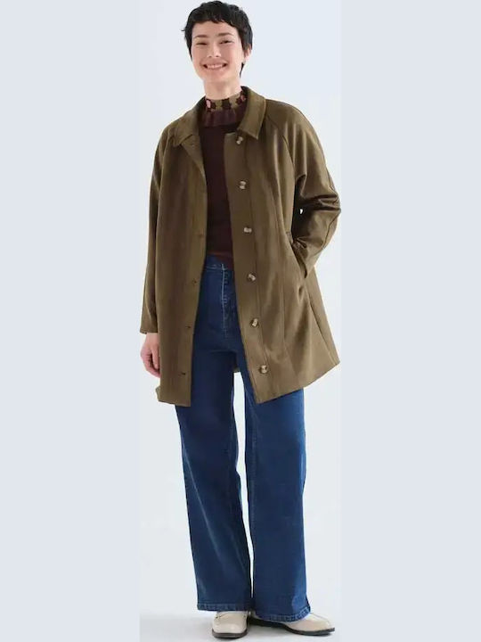 Women's Long Sleeve Brown Blouse