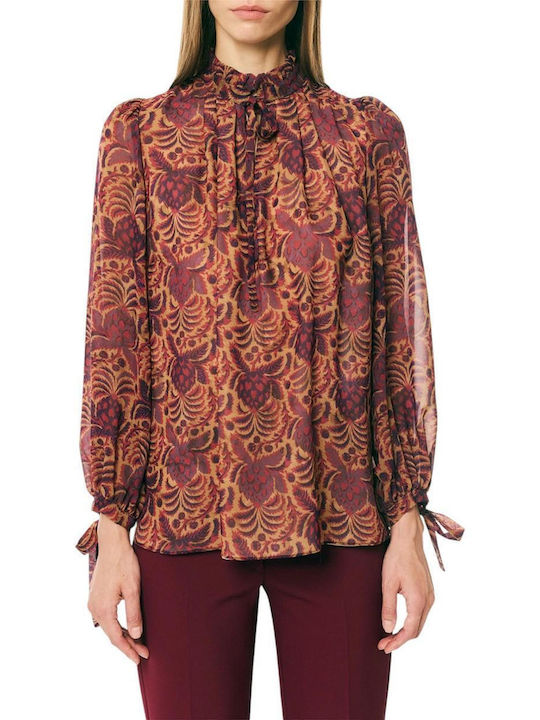 Forel Damen Bluse Burgundisch