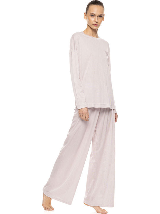 Pink Label Winter Women's Pyjama Set Burgundy