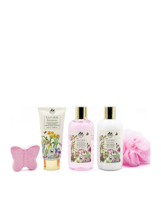 Becasan Butterfly Dreams Basket Skin Care Set for Moisturizing & Body Cleaning 5 Pieces