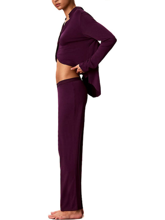 Calvin Klein Winter Women's Pyjamas Set Purple