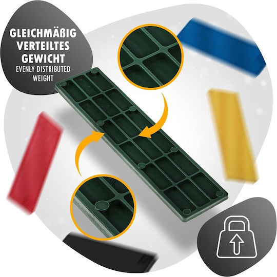 Set 50 Pini Distanțieri Plastic Fixare Intako 30 X 100 Mm Grosimi Mixte 2–6 Mm Pini Plați Instalare Deschideri Din Plastic Pentru Ferestre Termopan Mobilier Plăci Tapet