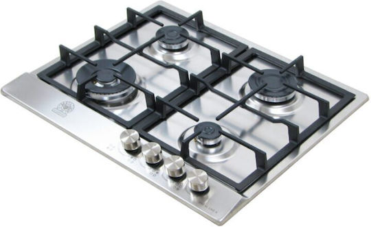 La Germania P63 4L LAG X Kochfeld Erdgas Autonom 58x50cm Silber