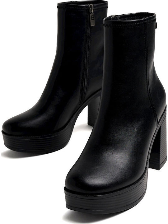 Women's Ankle Boots with High Heel Black