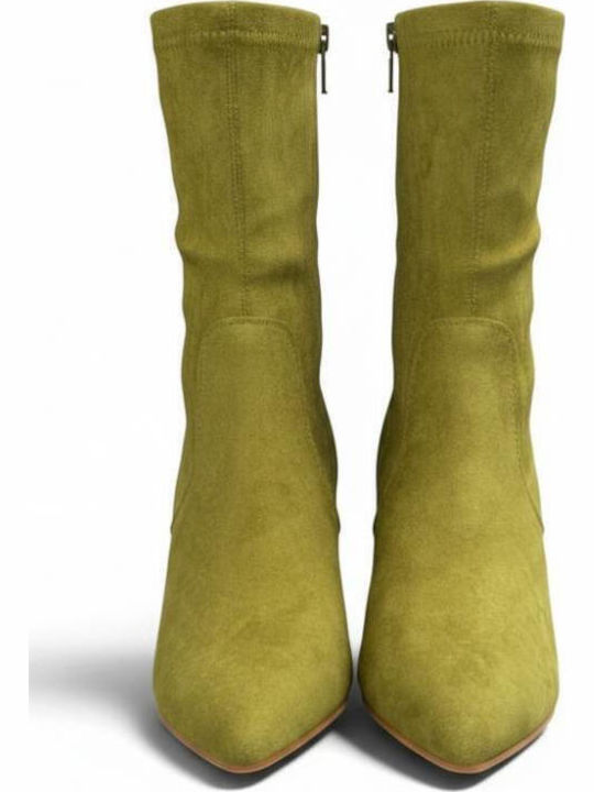 Suede Stiefeletten Damen Khaki