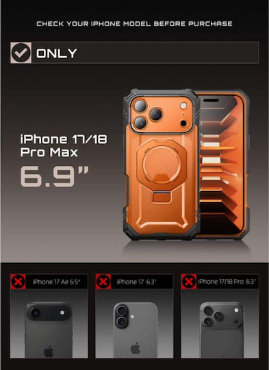 Supcase Grip Pro Mag Magsafe Iphone 17 Pro Max 18 Pro Max Coral 843439163447