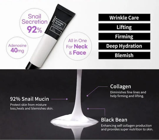 Black Snail Collagen All-in-One Eye Cream for Anti-Aging, Moisturizing & Firming 30ml