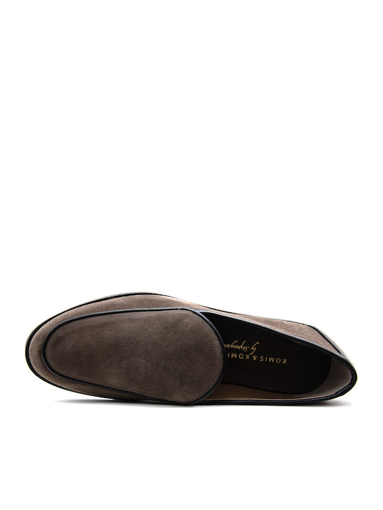 Suede Women's Loafers in Brown Colour