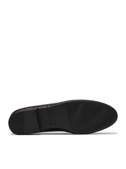 Trim Leder Damen Mokassins in Braun Farbe