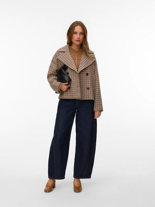 Vero Moda Short Women's Jean Jacket Chocolate Torte