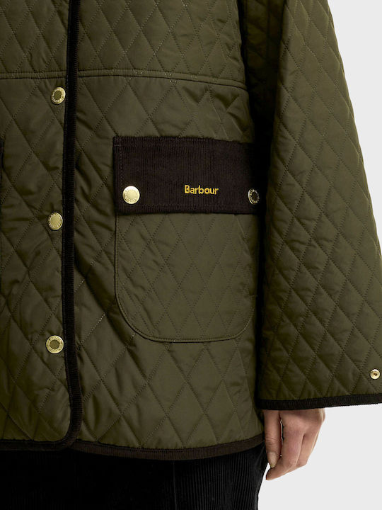 Damen Jacke Für Winter Olive