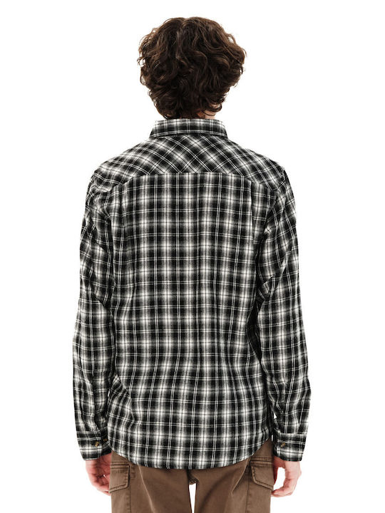 Long Sleeve Flannel Shirt in Regular Fit Checked Check