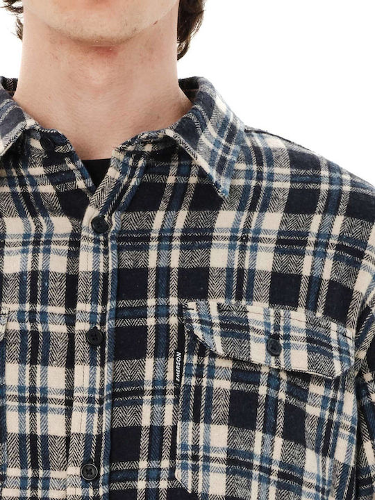 Long Sleeve Flannel Shirt in Regular Fit Checked Checked