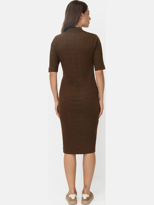 Rochie Tricotată Maro T-shirt