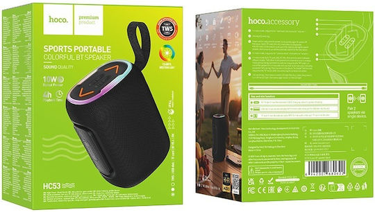 Hoco Bluetooth Lautsprecher 10W mit Tischuhr und Betriebszeiten bis zu 4 Stunden Schwarz HC53.BK