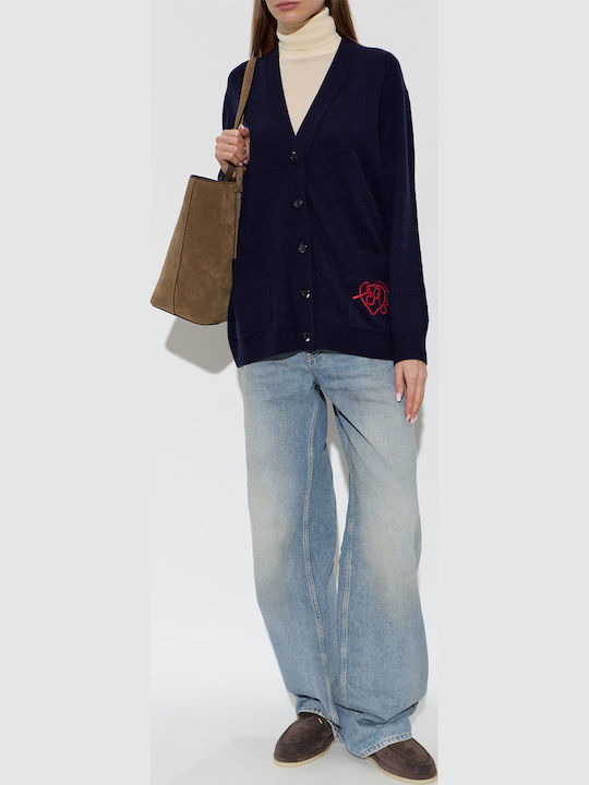 Damen Strickjacke Navy Blau