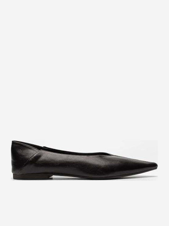 Damen Ballerinas Spitz zulaufend Braune