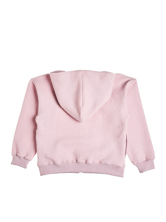 Kids Sweatshirt Cardigan Pink