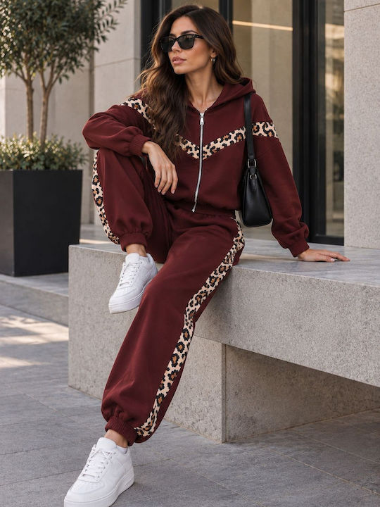 Burgundy Tracksuit Set
