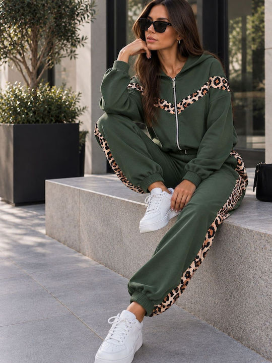 Khaki Sweatpants Set
