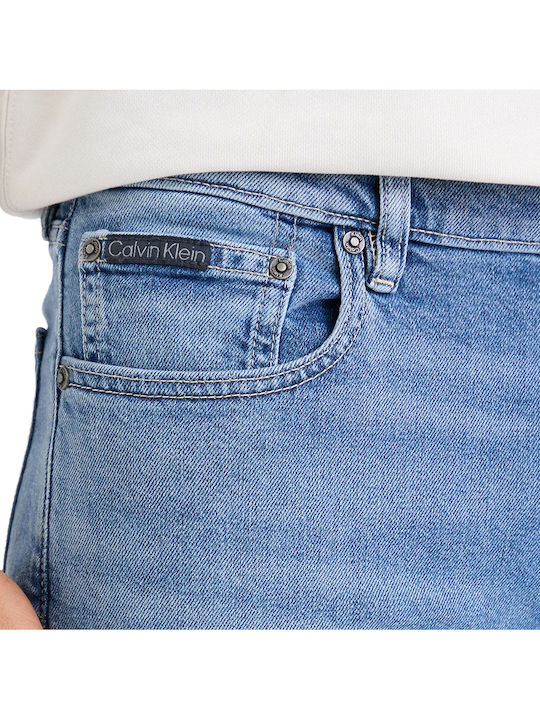 Men's Jeans Pants Elastic Slim Straight Fit Blue