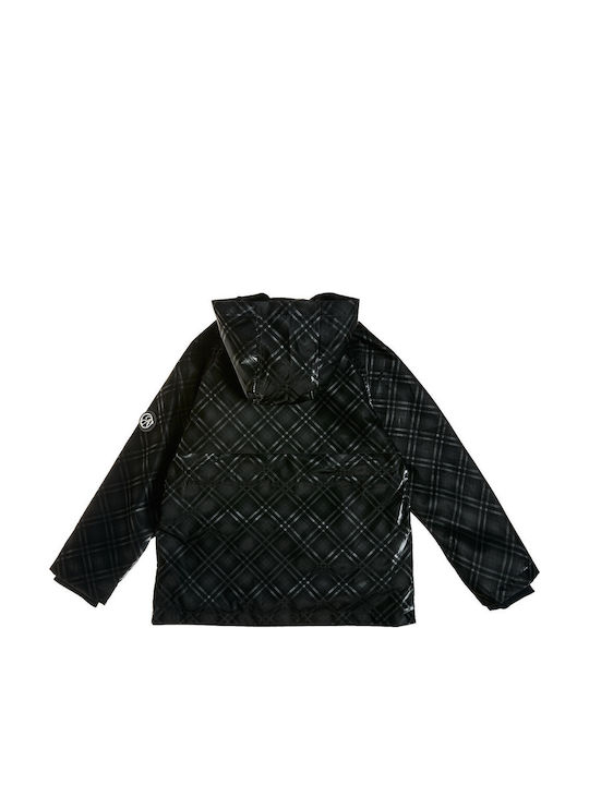 Waterproof Kids Casual Short Jacket with Lining Black
