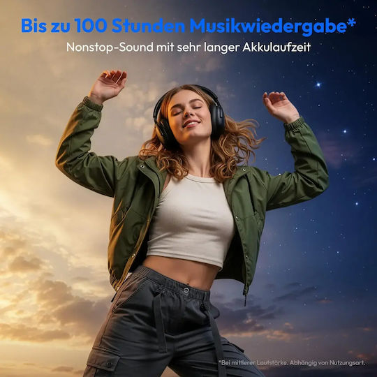 Medion LIFE HX-1 Plus Kabellose Bluetooth Über Ohr Kopfhörer Schwarze