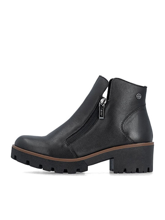 Leather Women's Ankle Boots Black