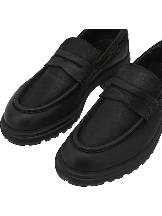 Δερμάτινα Ανδρικά Loafers σε Μαύρο Χρώμα