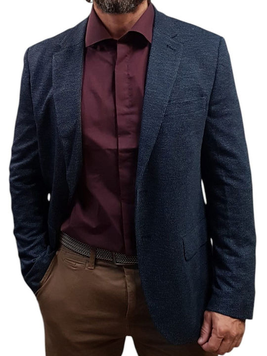 Men’s Suit Jacket with Regular Fit Indigo