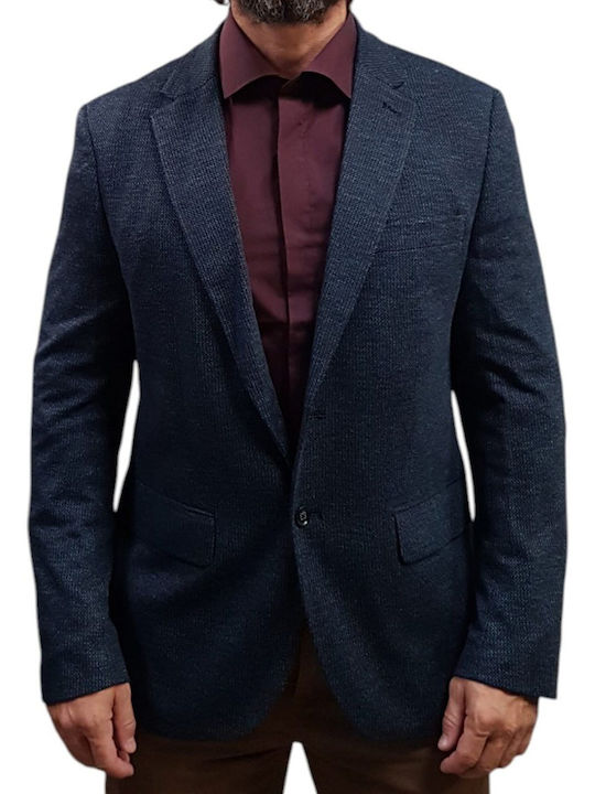 Men’s Suit Jacket with Regular Fit Indigo