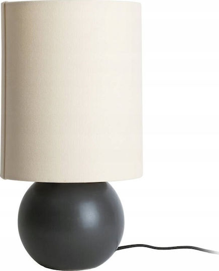 Leitmotiv Ceramic Table Lamp for E27 Fitting with Black Shade and Base