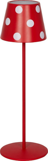 Die Spiegelburg Metal Table Lamp with Red Shade and Base