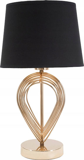 Mauro Ferretti Metal Table Lamp for E27 Bulb Holder with Gold Shade and Base