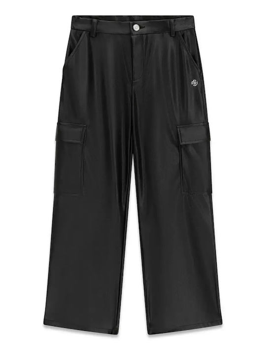 Kinderhose Leder Schwarz
