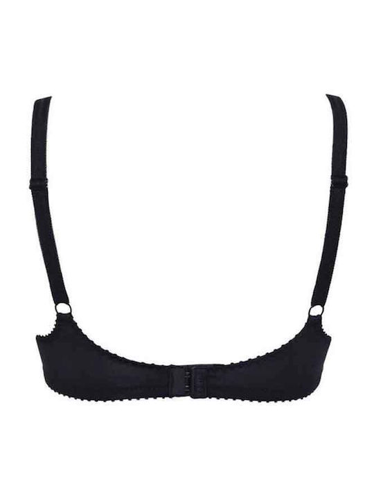 Balconette Black Bra without Padding with Underwire