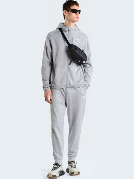Men's Hooded Fleece Jacket Tnf Pale Grey Heather