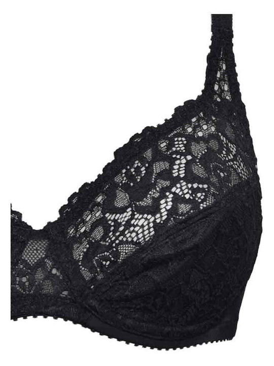 Balconette Black Bra without Padding with Underwire
