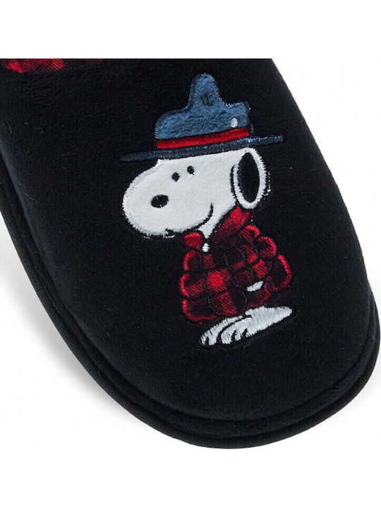 Peanuts Затворени Мъжки Чехли с Дизайни Черни