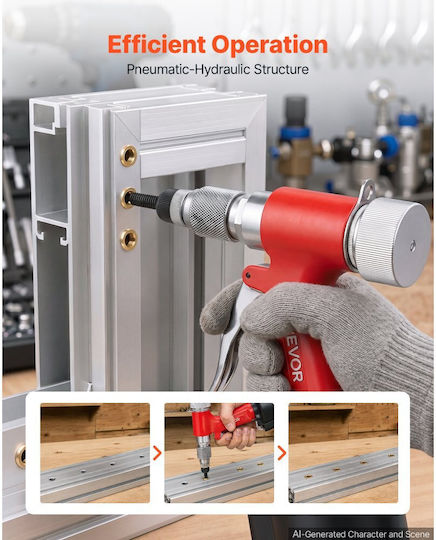 Vevor Nituitor Pneumatic pentru Piulițe 8 Capete M4-M10 1 4"-3 8" Qdlmj2680lbs01fvo001v0