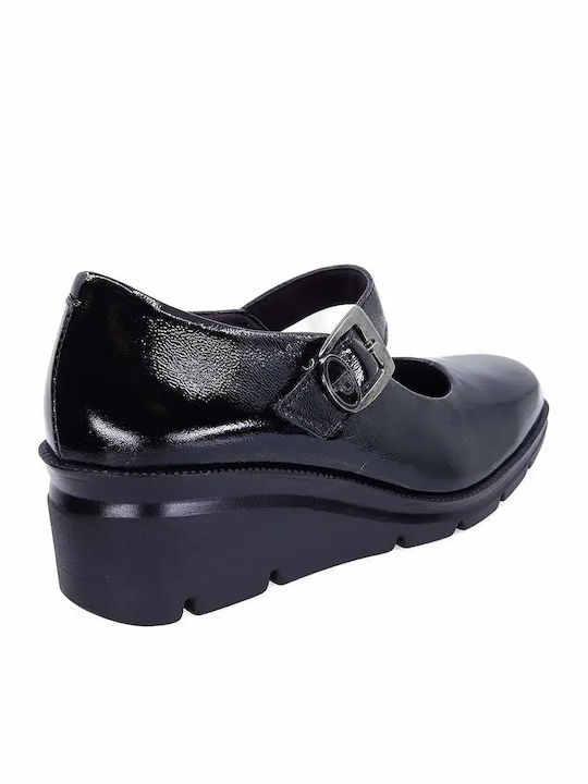 Leder Damen Mokassins in Schwarz Farbe