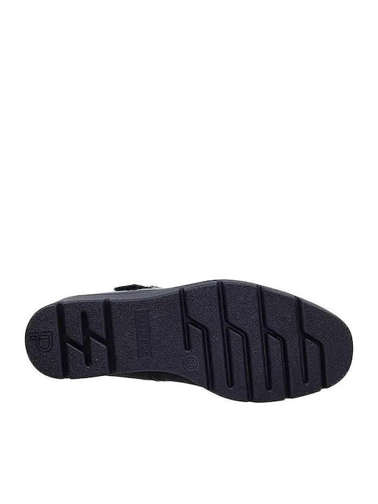 Leder Damen Mokassins in Schwarz Farbe