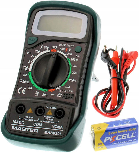 Mastech MAS830L Ψηφιακό Πολύμετρο με Μέτρηση AC / DC / Αντίστασης
