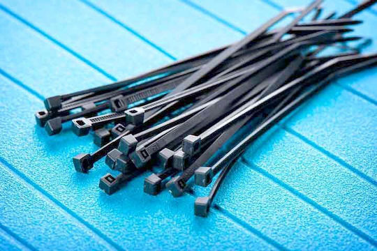 Legături Cablu Din Plastic 300mmx5mm În Culoare Neagră 100 Buc