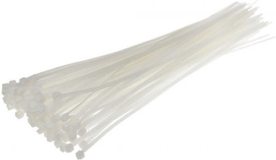 Sapiselco Plastic Cable Ties 140mm x 3.5mm in White Colour 100pcs SEL.2.210