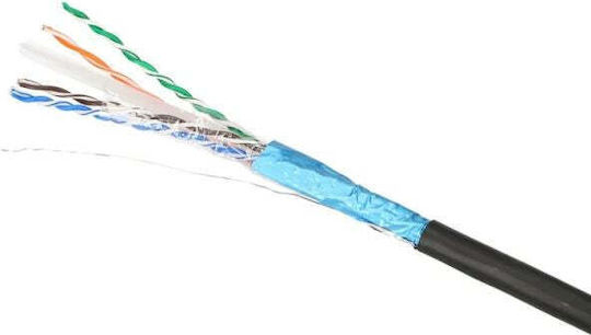 Extralink F/FTP Cat.6 (Gigabit) Καλώδιο Δικτύου Ethernet χωρίς ακροδέκτες 305m Μαύρο